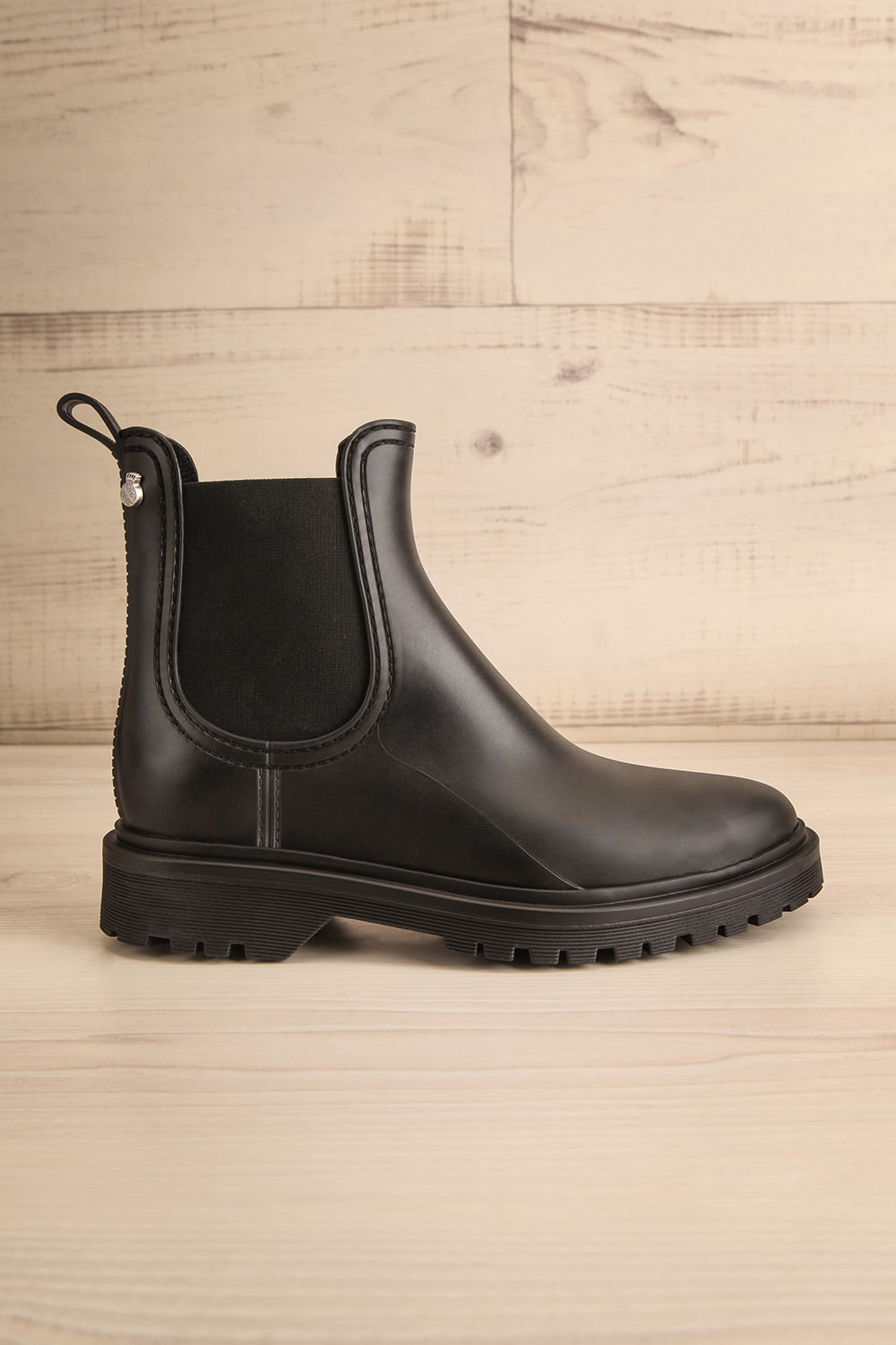 Aksai Matte Black Rain Boots | La petite garçonne side view