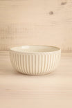 front view of Albedo Ribbed Ceramic Bowl at Maison garçonne