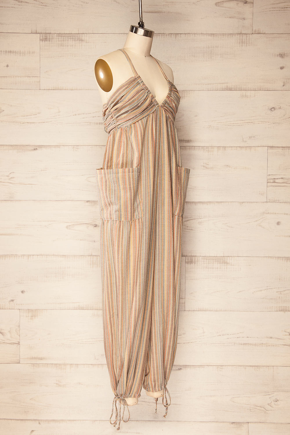 Alep Multicolor Striped Jumpsuit | La petite garçonne side view