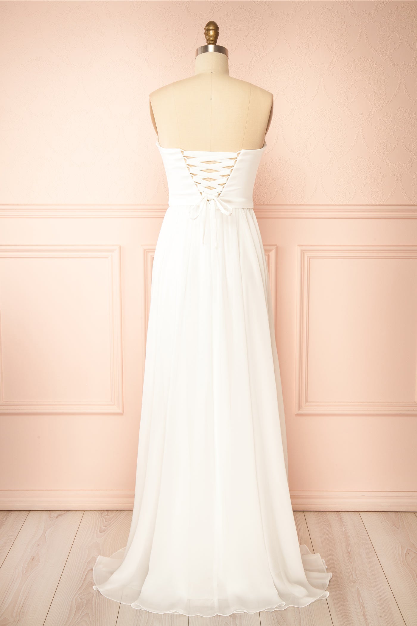 Alessandra Corset Wedding Dress with Scarf | Boudoir 1861 back view