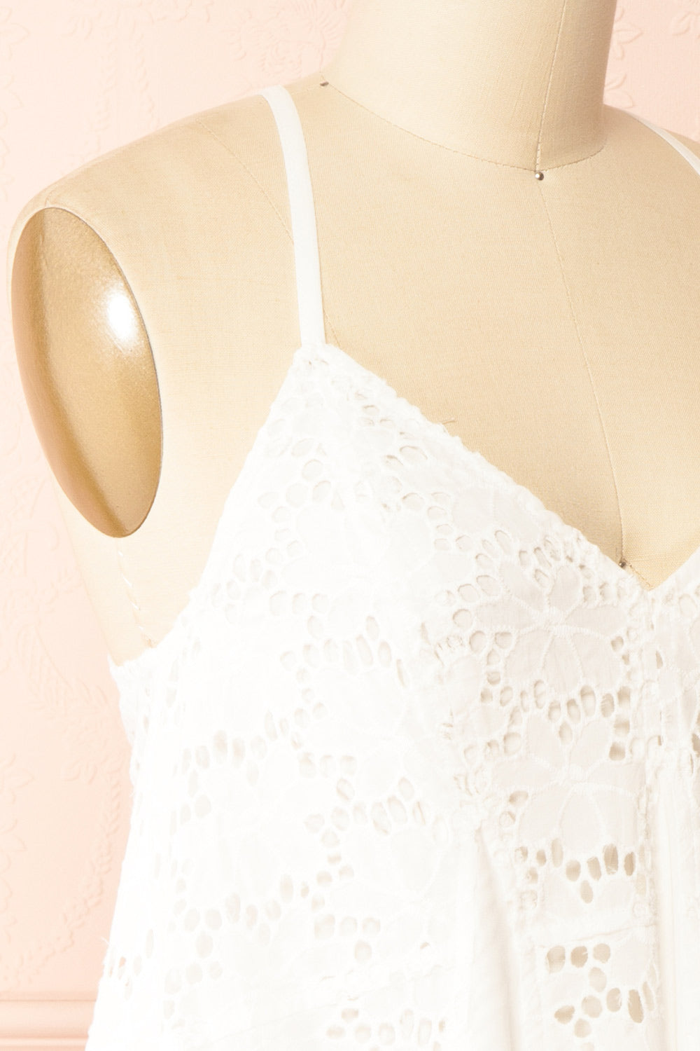 Alexandrine Short White Openwork Dress | Boutique 1861 back