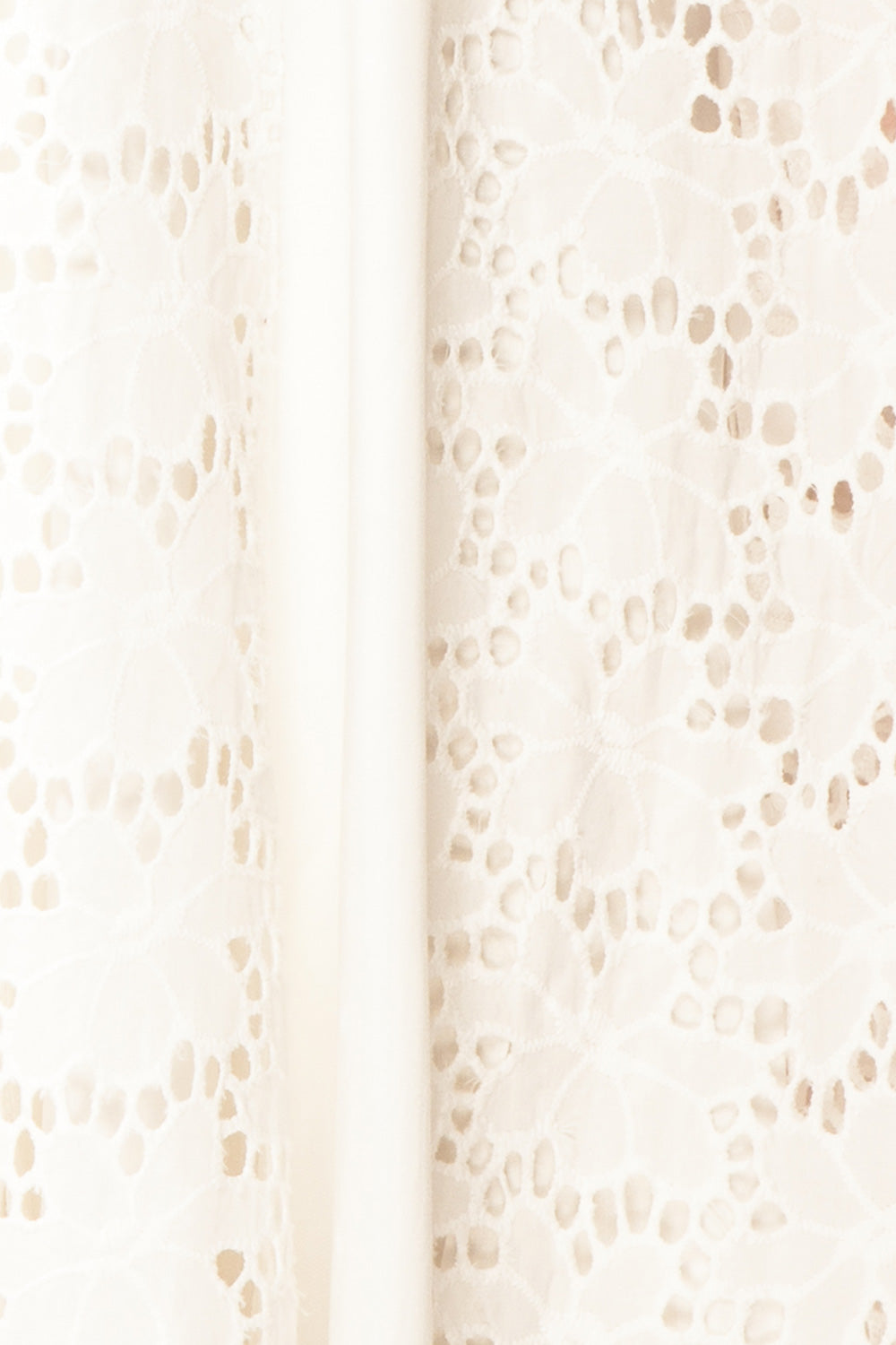 Alexandrine Short White Openwork Dress | Boutique 1861 fabric