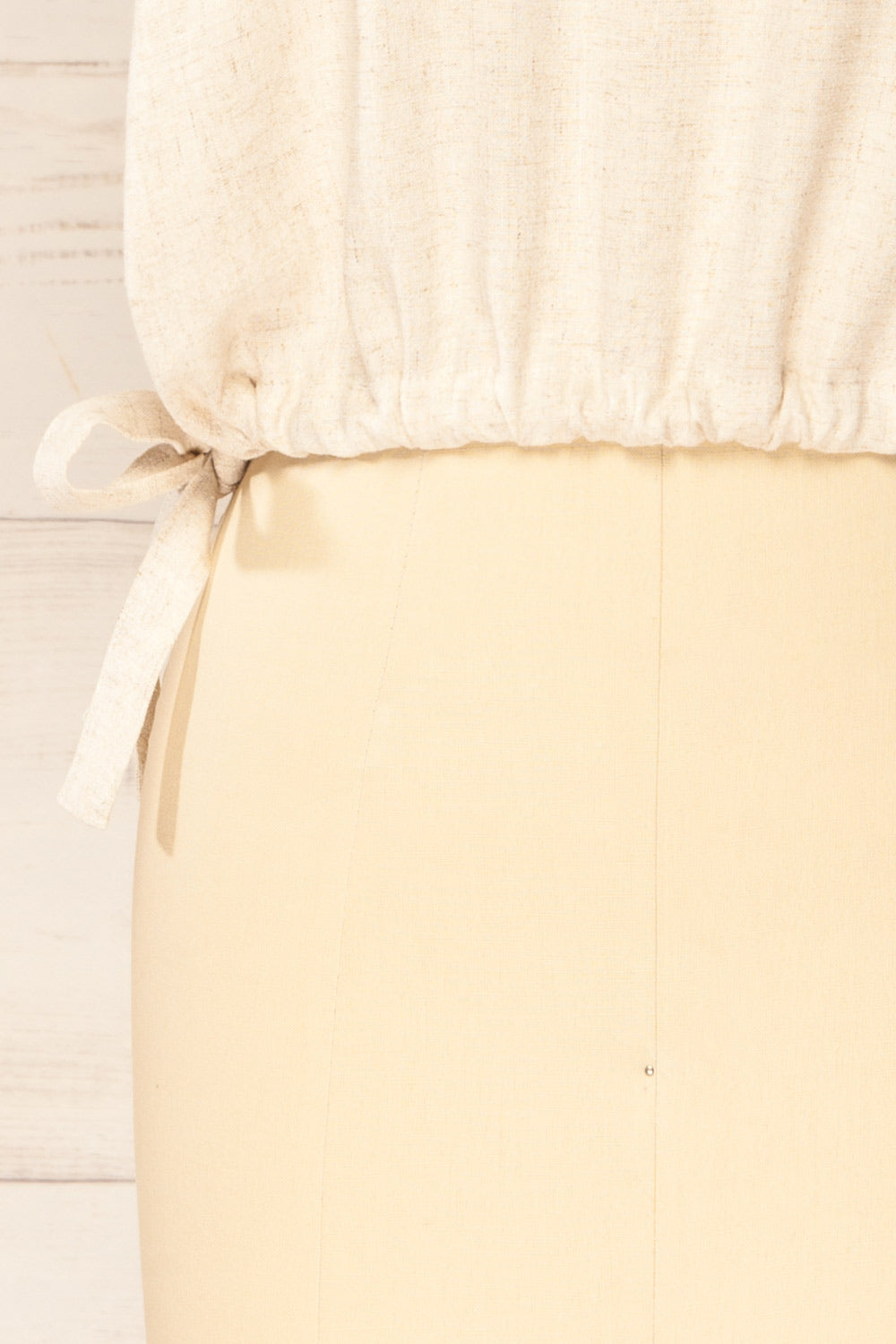 Alexiane Beige Crop Top w/ Adjustable Waist | La petite garçonne bottom