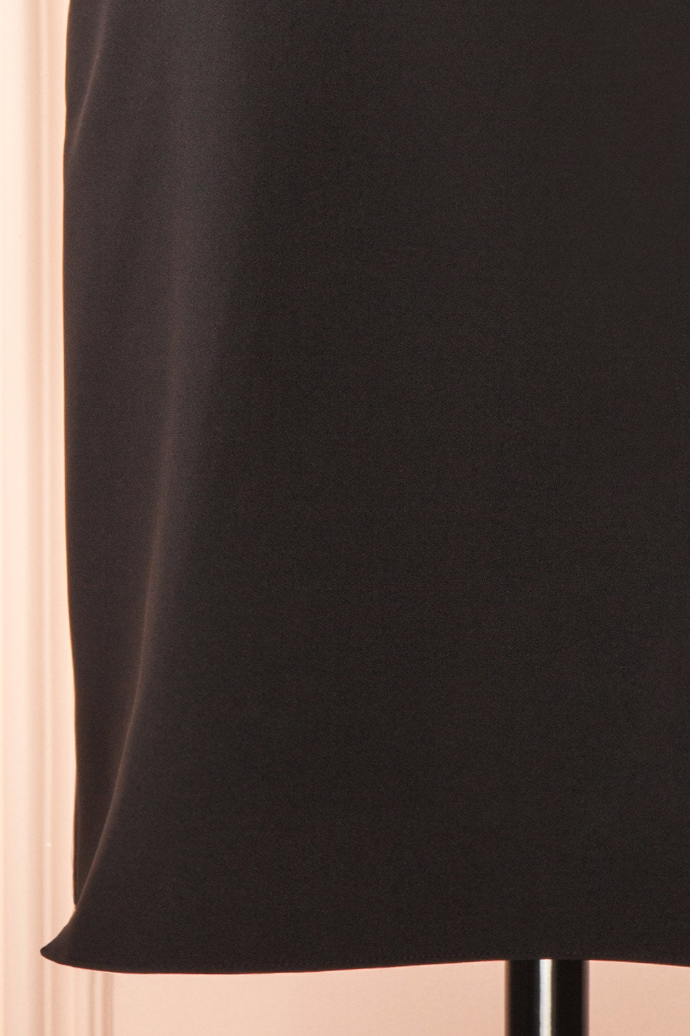 Aleyna Short Black Dress w/ Lace Straps | Boutique 1861 bottom