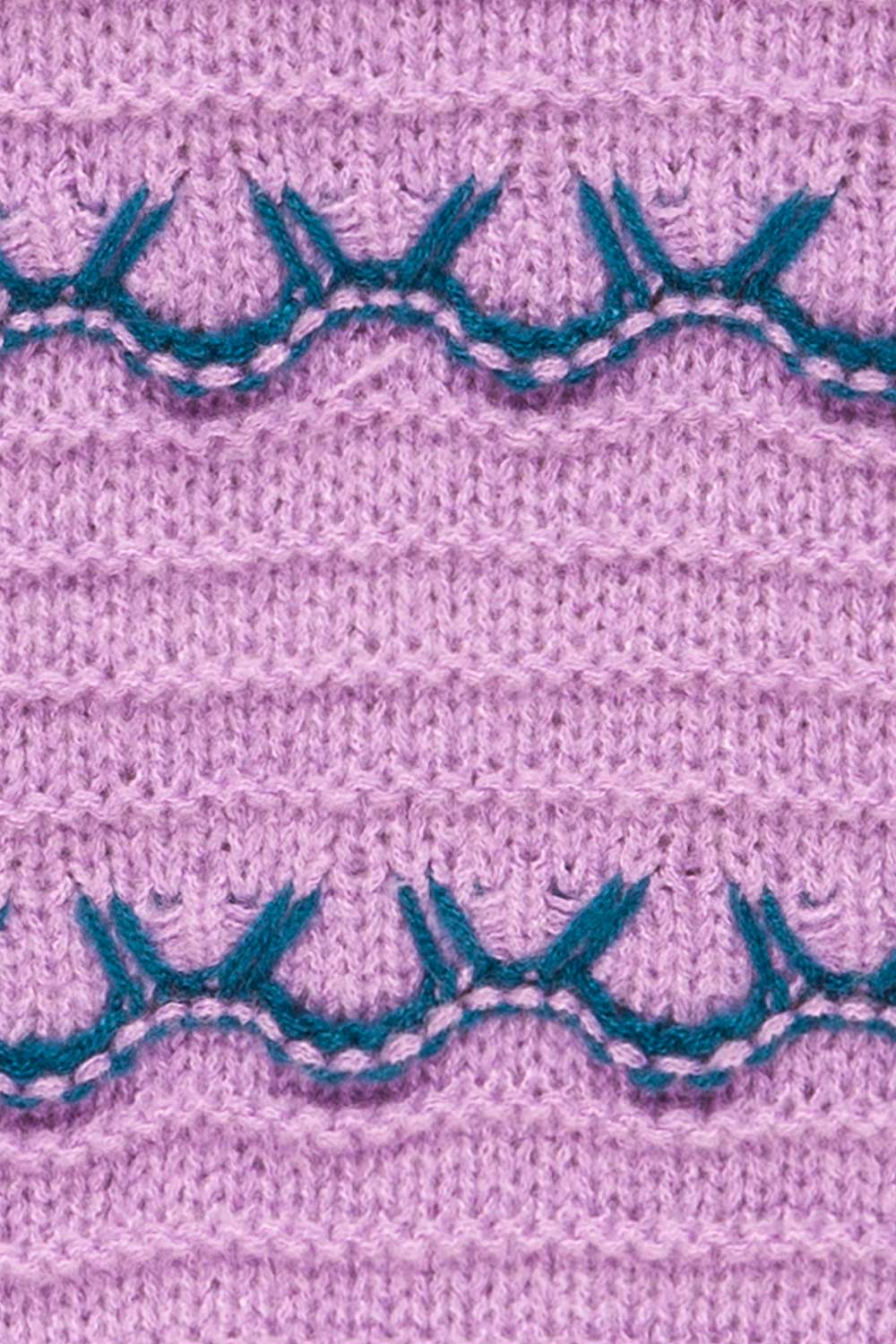 Alfreton Purple Round Mock Knit Sweater | La petite garçonne fabric