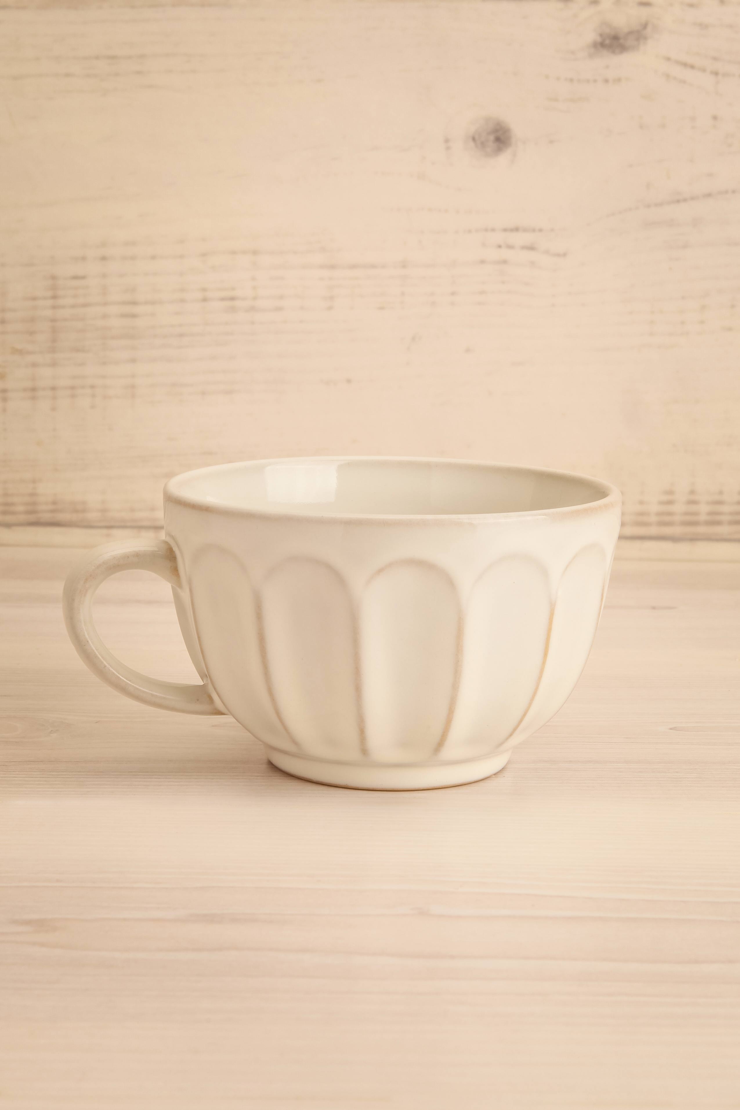 front view of Allstedt Scalloped Ceramic Mug at Maison garçonne