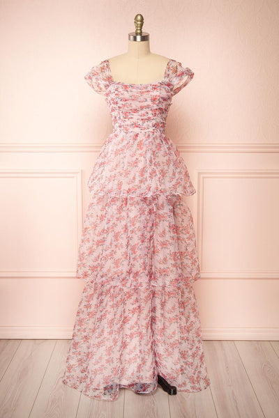 Althea Tiered Floral Maxi Dress | Boutique 1861 front view