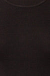 Altrincham Black Halter Neck Knit Top | La petite garçonne fabric