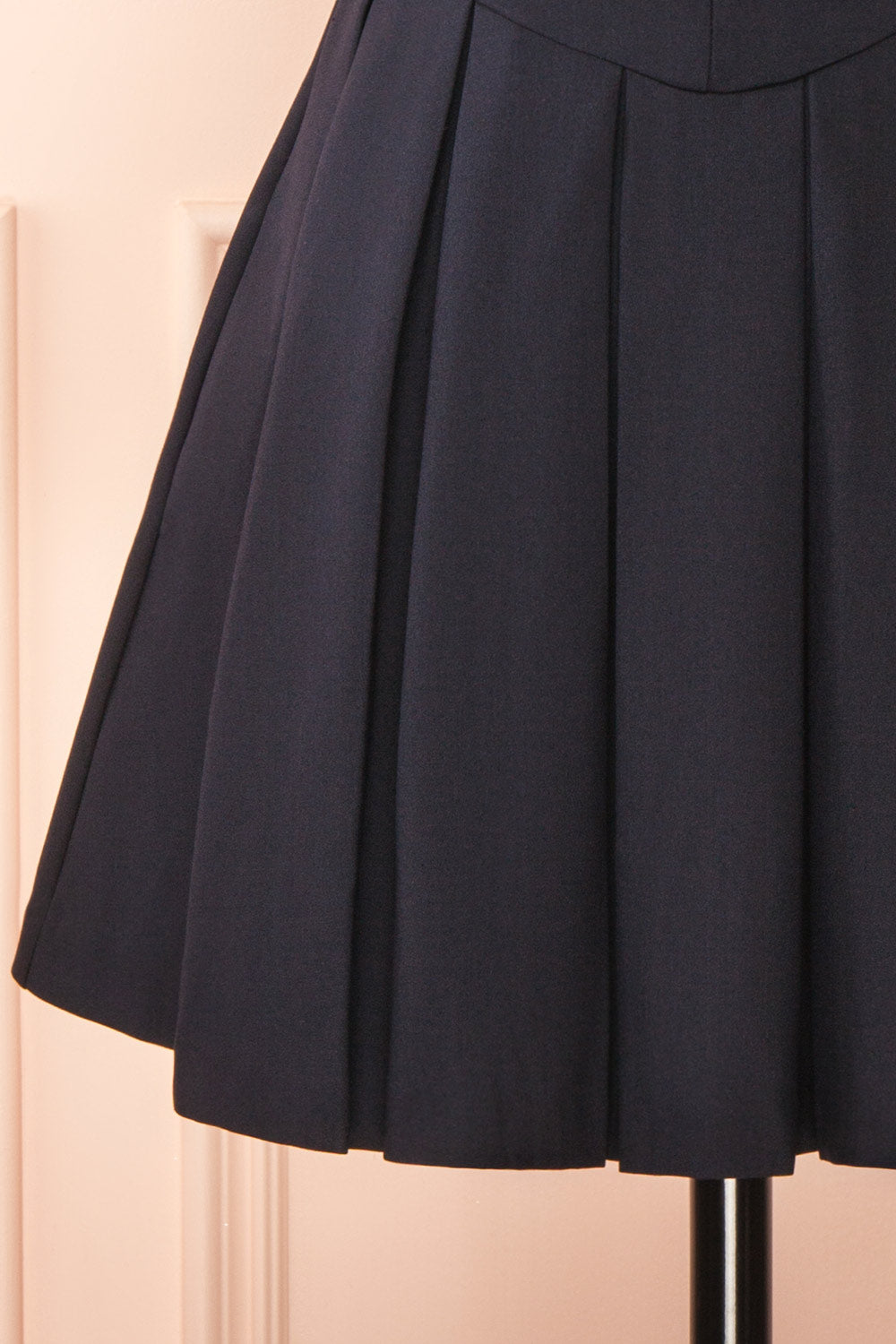 Alydia Short Black Preppy Dress with Pockets | Boutique 1861 bottom