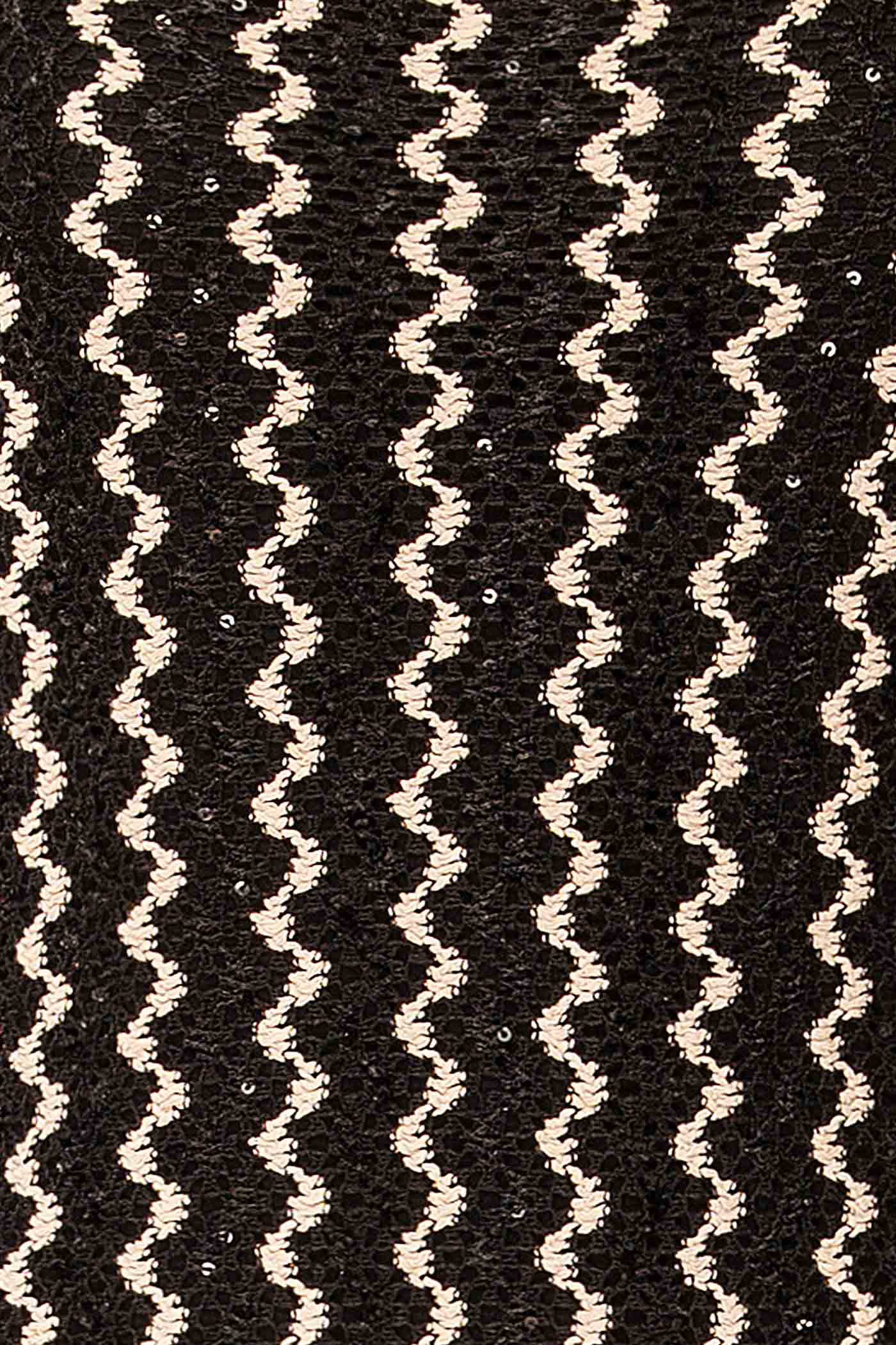 Alzey Long Crochet Dress with Wavy Pattern | La petite garçonne fabric