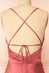 Amana Pink Maxi Satin Dress w/ Cowl Neck | Boutique 1861 back