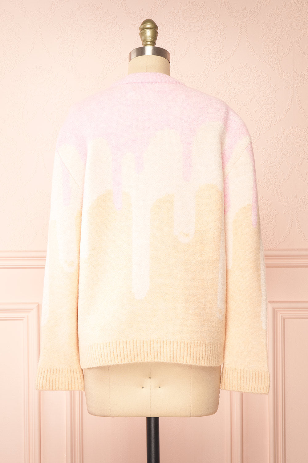 Amapola Drip Pattern Knit Sweater | Boutique 1861 back view