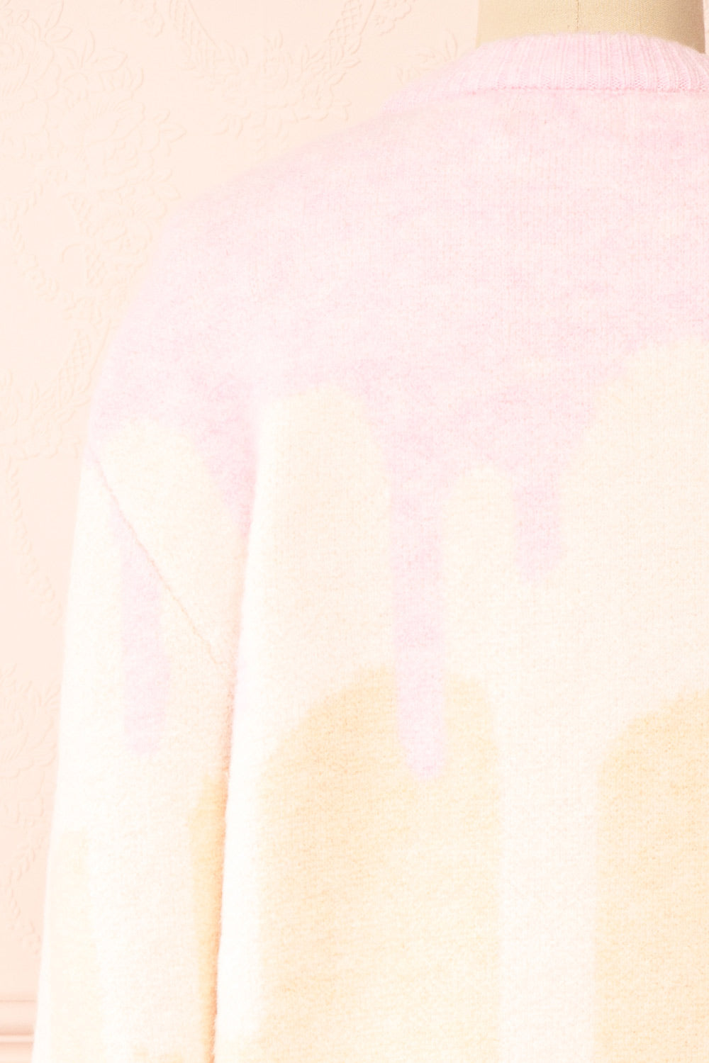 Amapola Drip Pattern Knit Sweater | Boutique 1861 back close-up