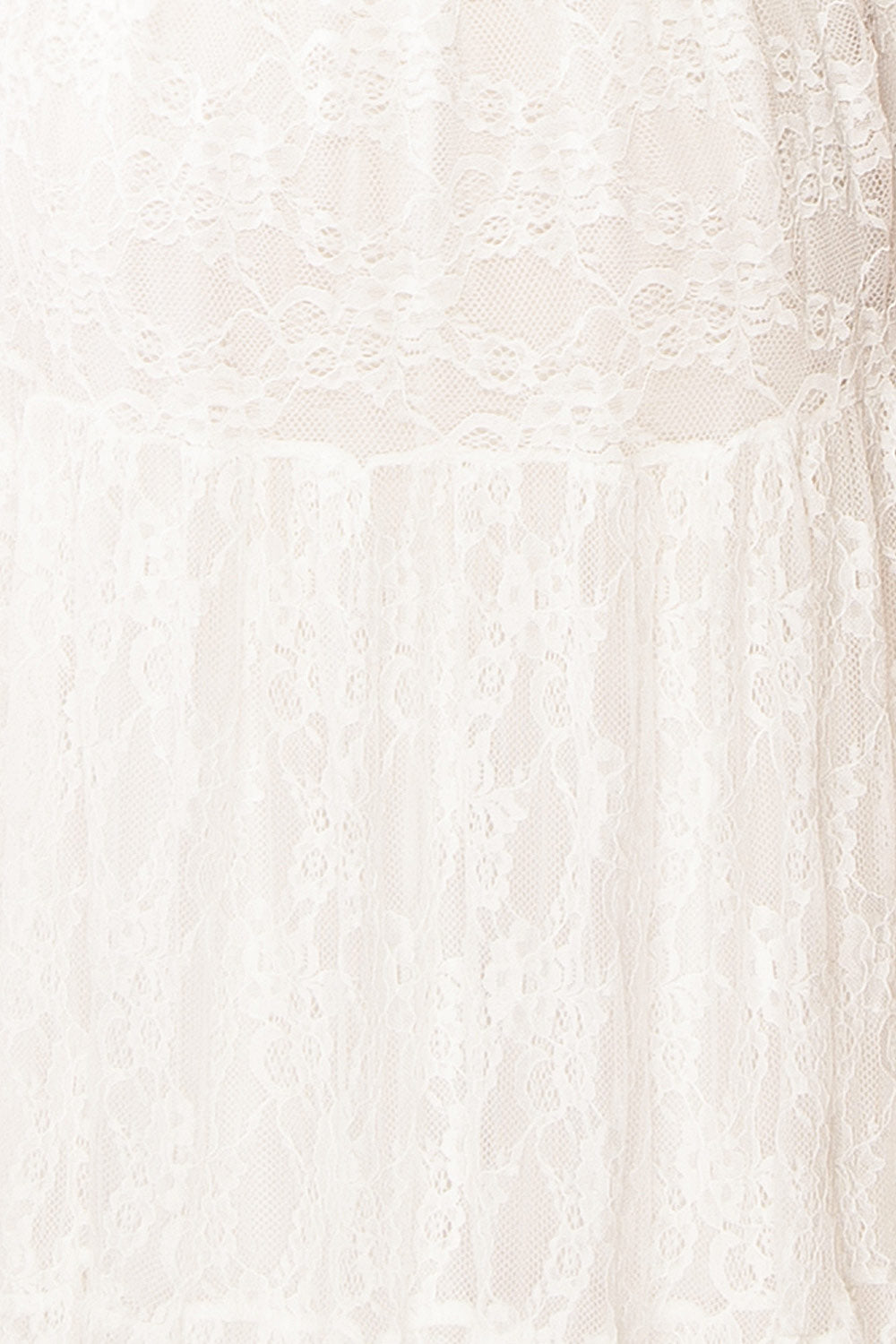 Amarys White Tiered Lace Maxi Dress | Boutique 1861 fabric