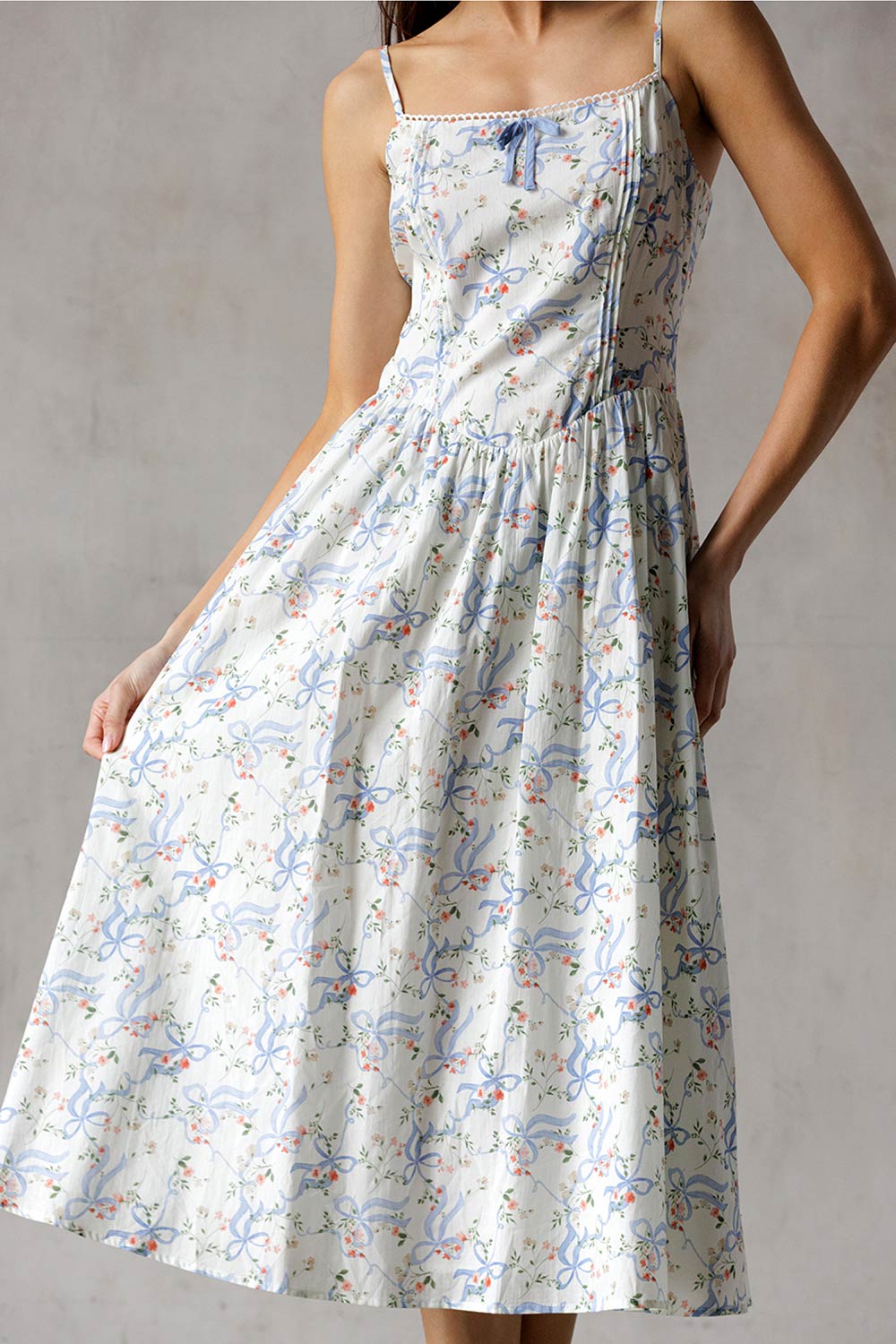 Ambrosia Long A-Line Floral Dress | Boutique 1861 model