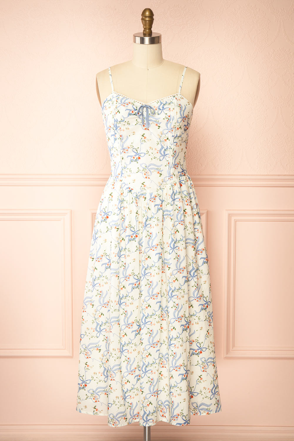 Ambrosia Long A-Line Floral Dress | Boutique 1861 front view