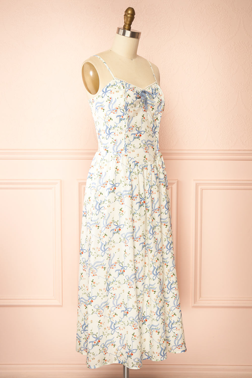 Ambrosia Long A-Line Floral Dress | Boutique 1861 side view