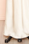 Aminata Ivory Satin Maxi Dress w/ Slit | Boudoir 1861 bottom