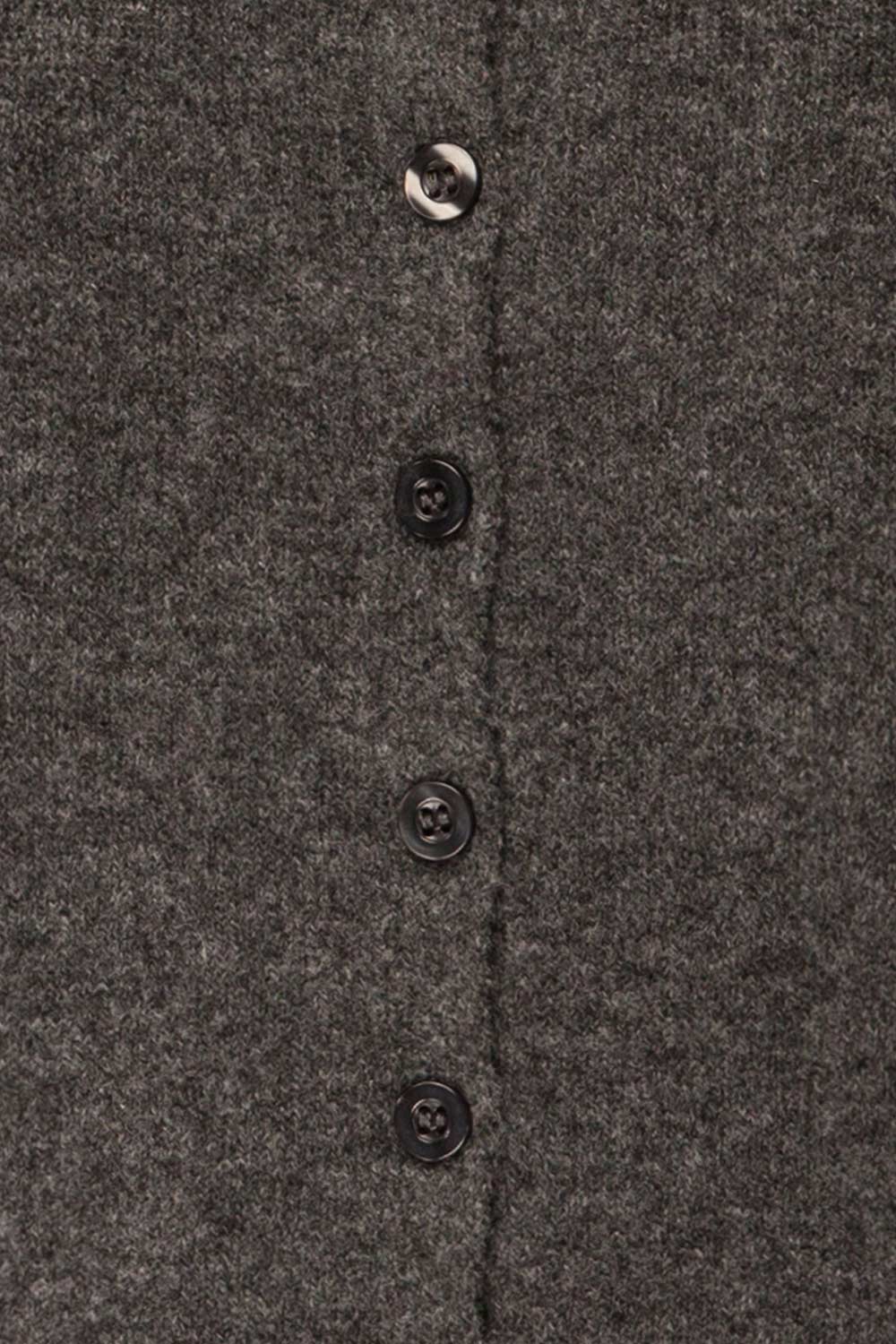 Andenes Grey Buttoned-Up Cardigan | La petite garçonne fabric