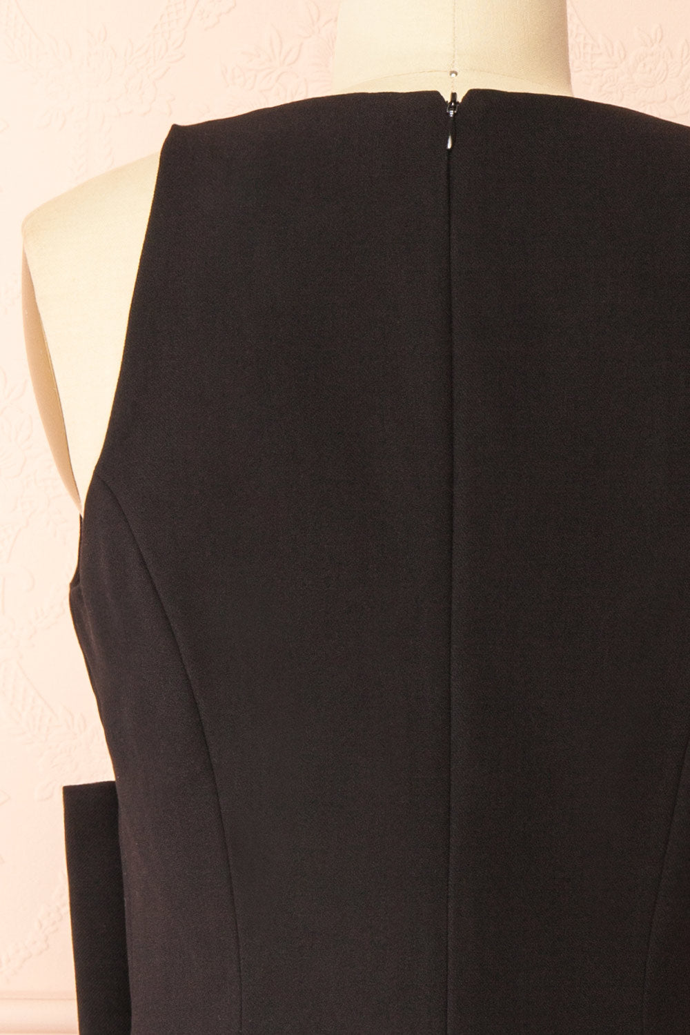 Andreya Black Short Dress with Bow | Boutique 1861 back