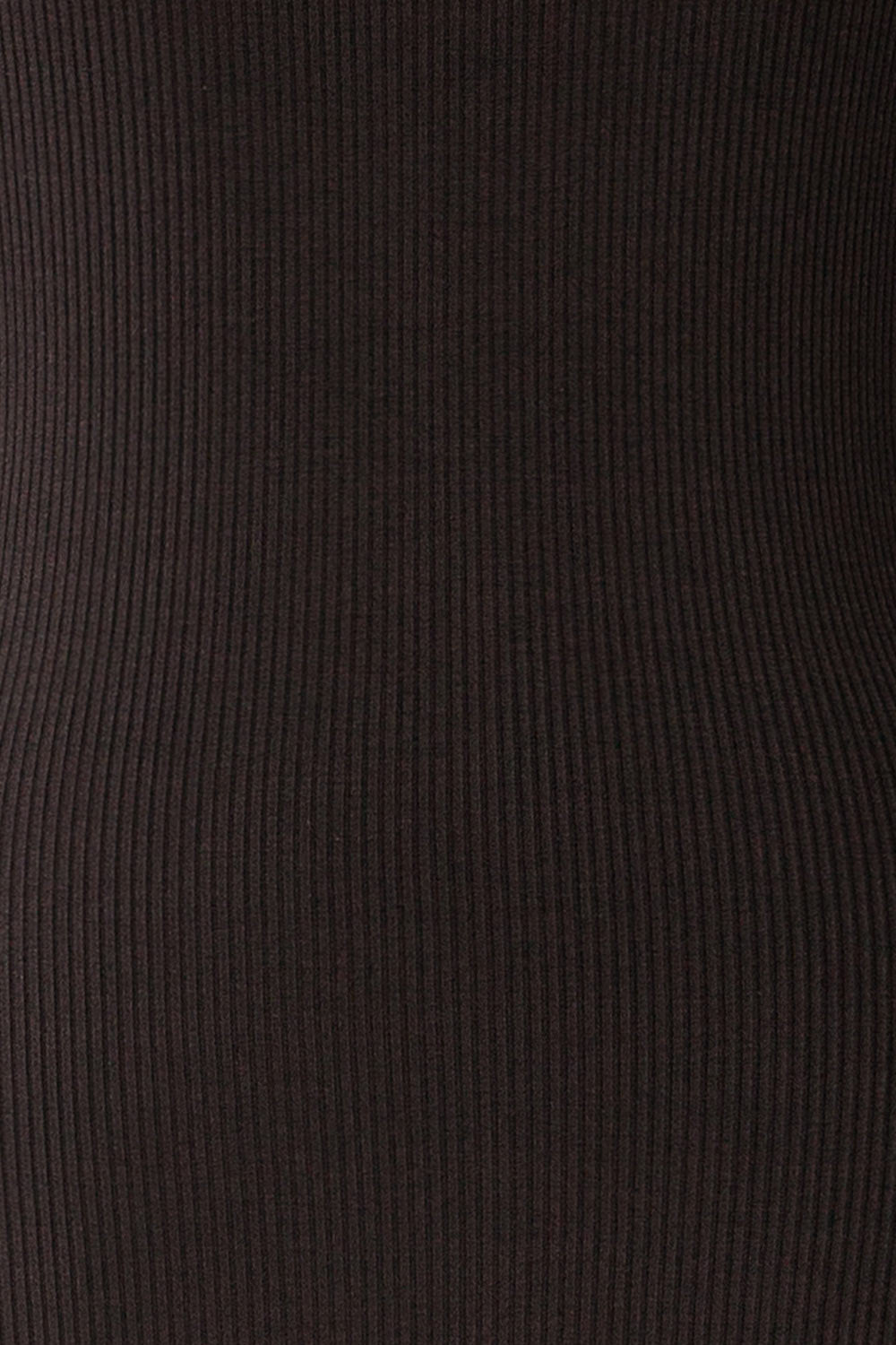 Anikara Black Ribbed Midi Halter Dress | La petite garçonne fabric 