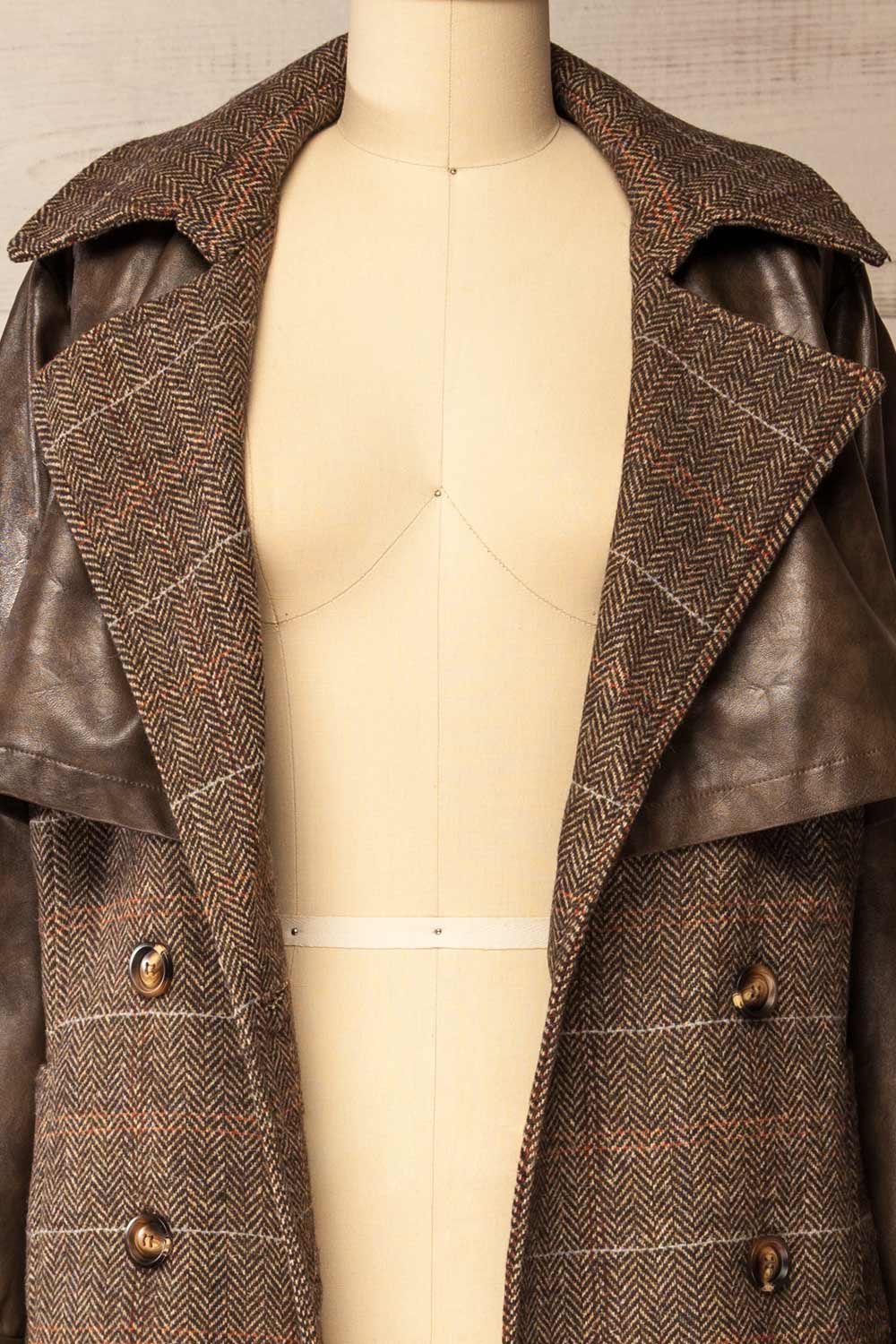 Ankeny Brown Trench Coat with Belt | La petite garçonne open