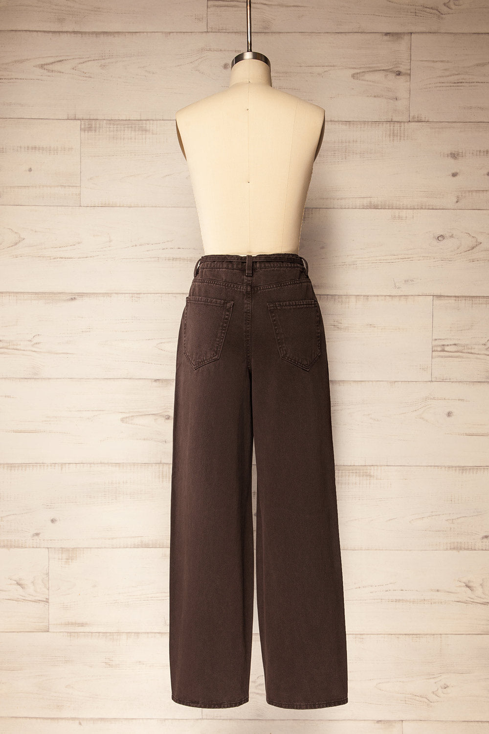 Anvers Brown Denim Ballon Fit Pants | La petite garçonne back view