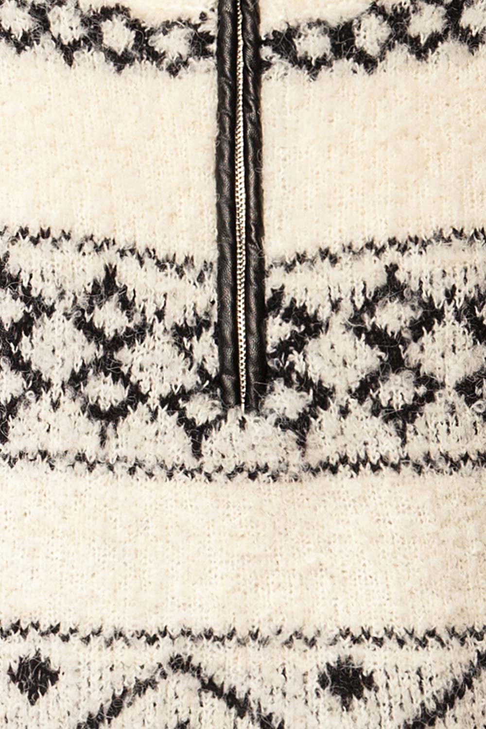 Aquino | Tricot Écourté à Motif avec Col Montant