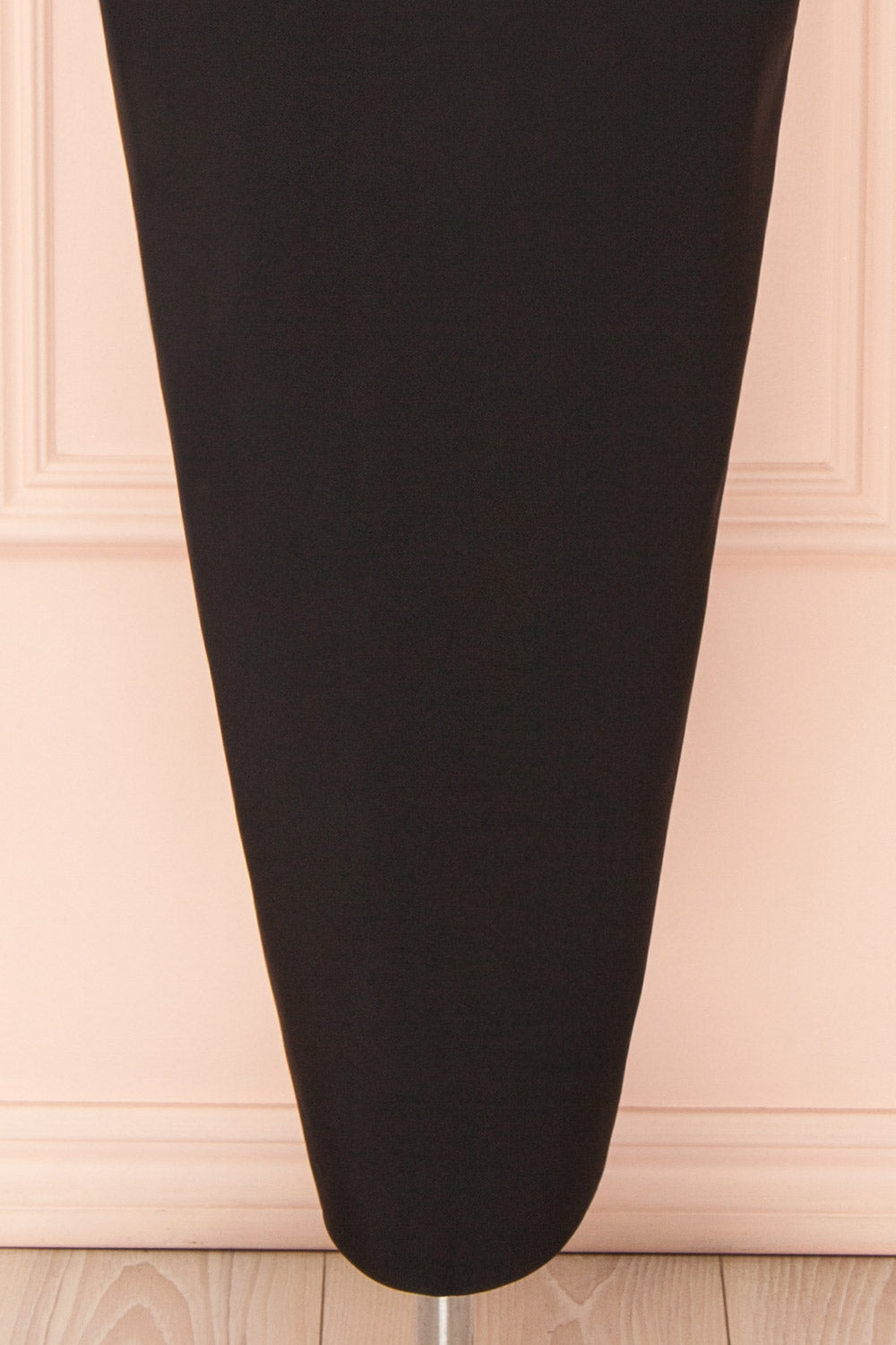 Arannia Black Fitted Midi Dress w/ Laced Back | Boutique 1861 bottom