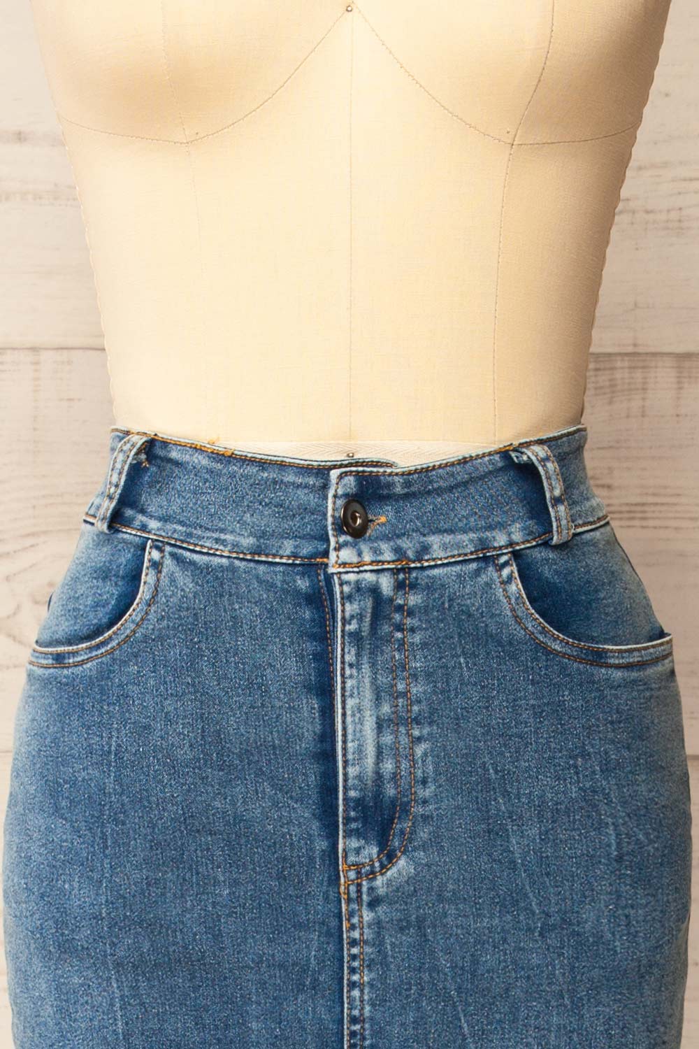 Ardmore Long Denim Skirt | La petite garçonne front