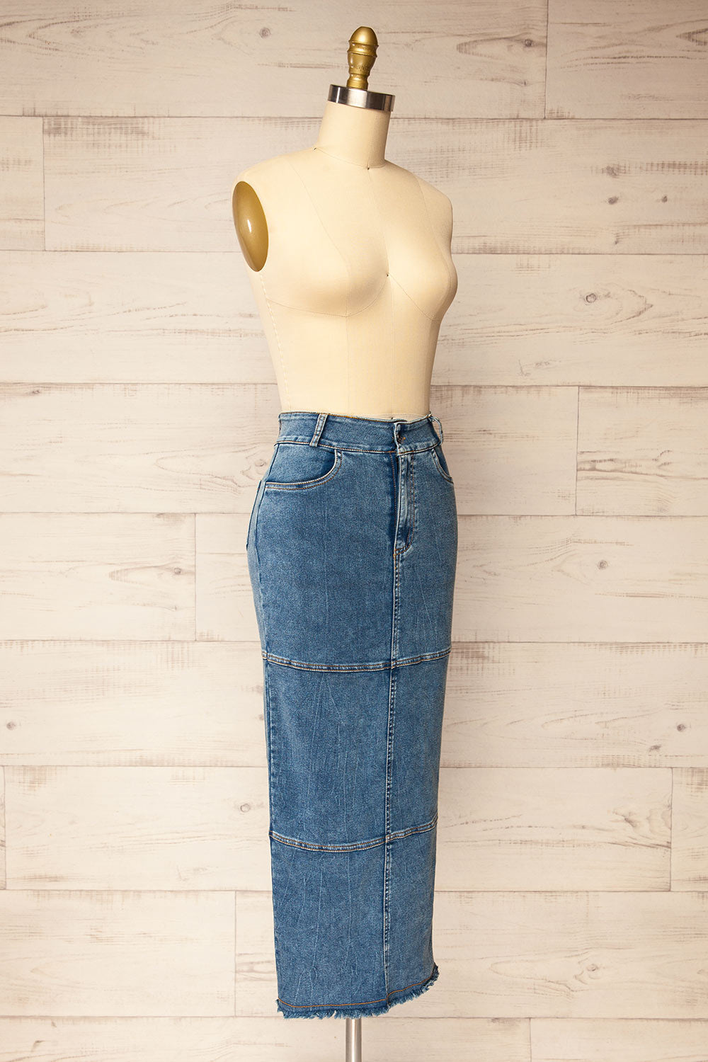 Ardmore Long Denim Skirt | La petite garçonne side view
