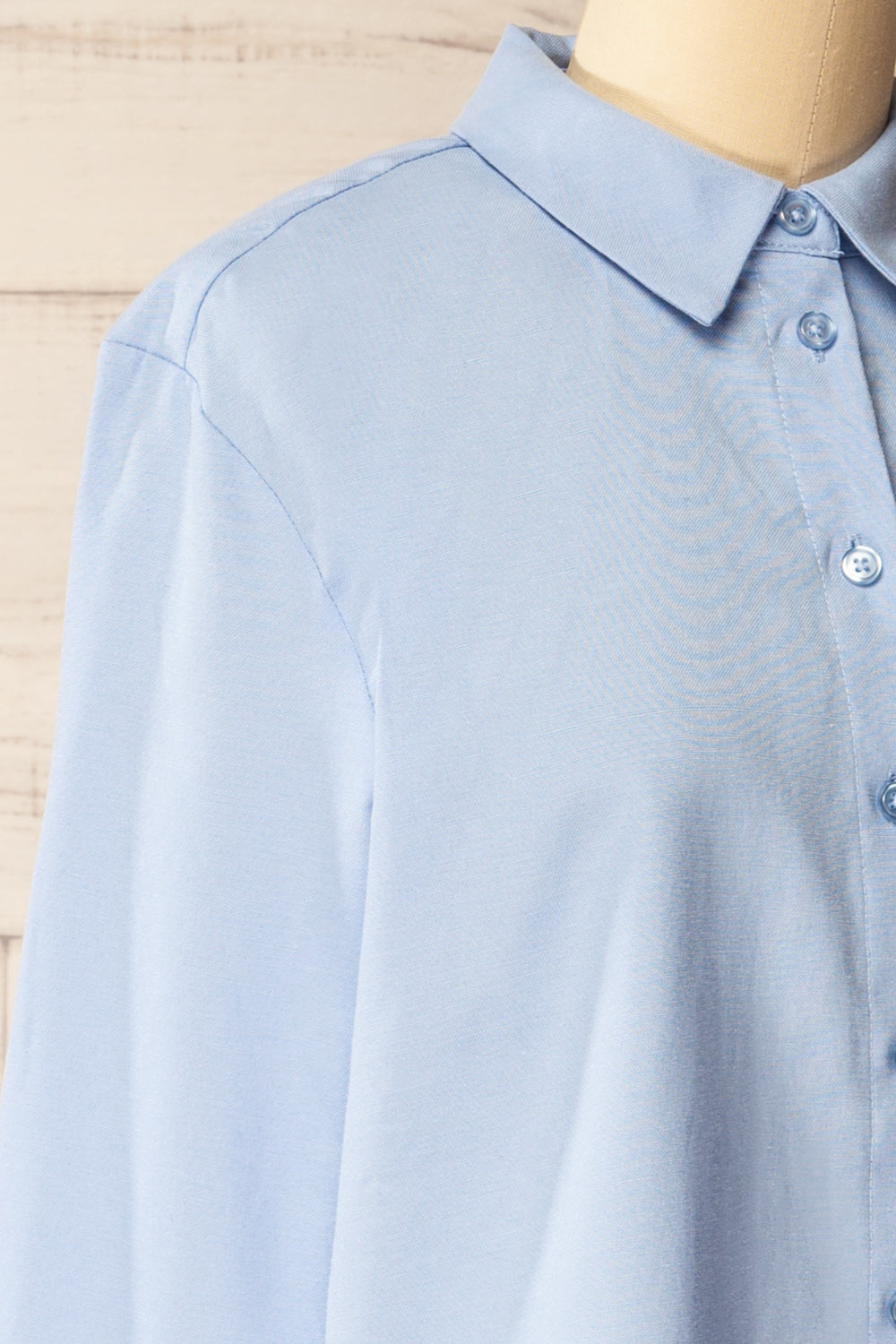 Arezzo Blue Button-Up Shirt | La petite garçonne side