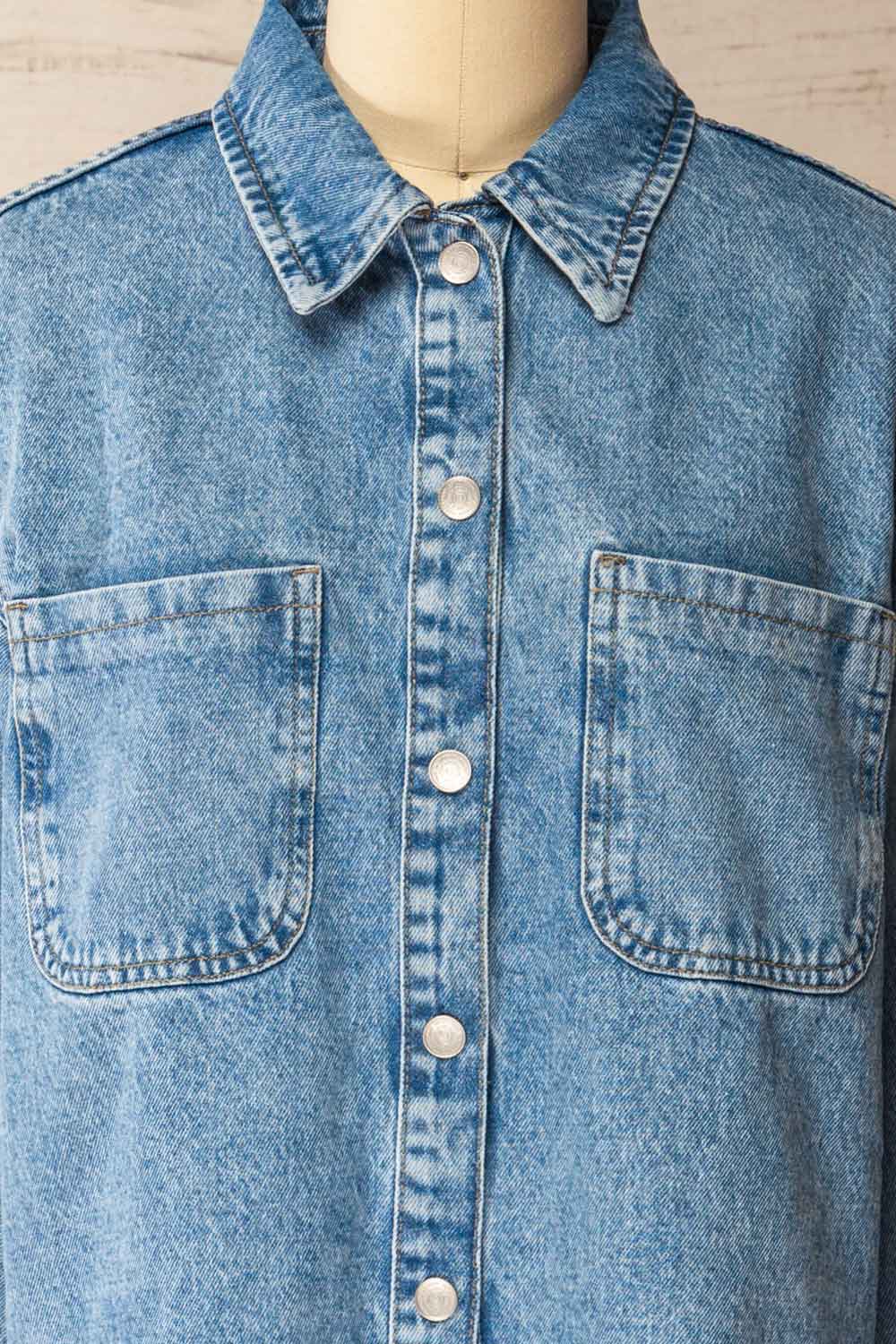 Argenta Oversized Denim Shirt | La petite garçonne front