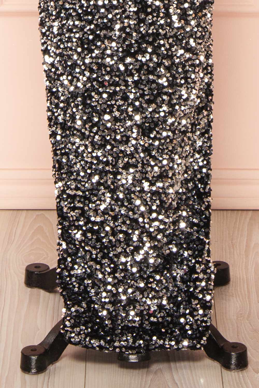 Arianna Silver Mermaid Maxi Dress | Boutique 1861 bottom