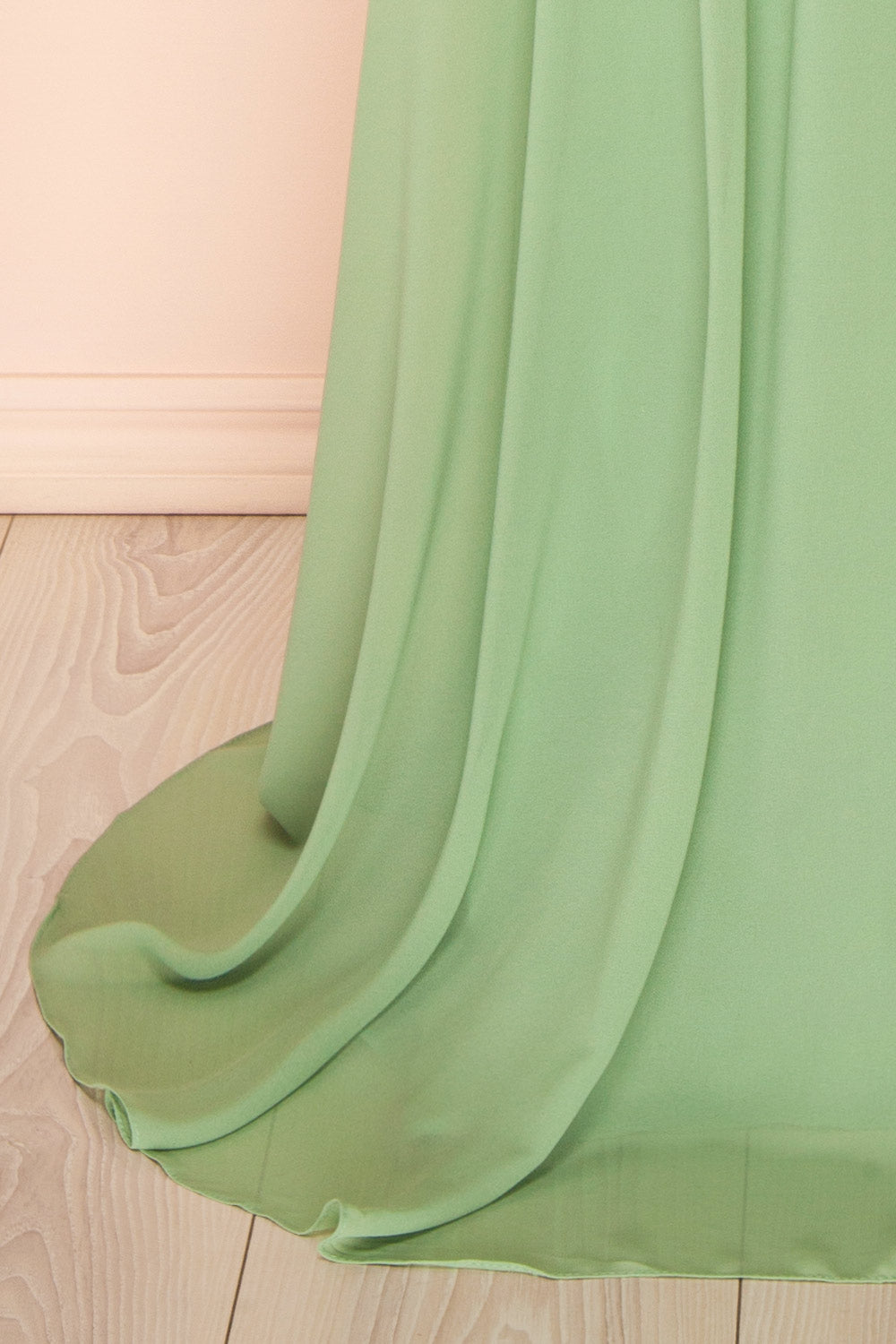 Arleen Sage Halter A-Line Maxi Dress | Boutique 1861 bottom