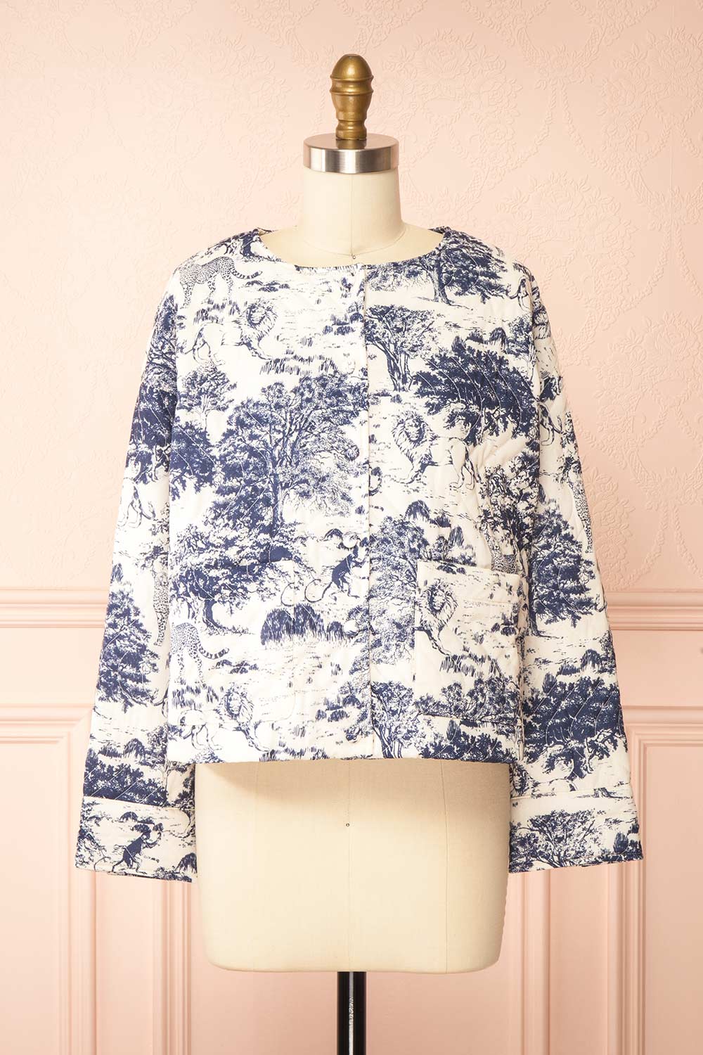 Armelle French Toile Quilted Jacket | Boutique 1861 front view