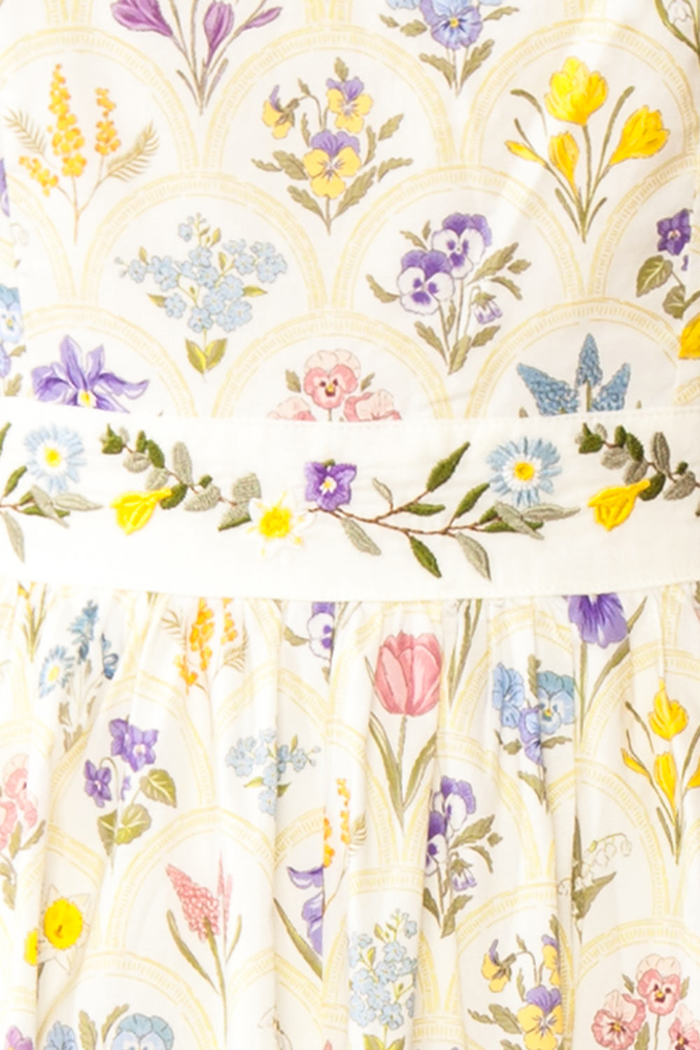 Arthemis Maxi Floral Dress with Belt | Boutique 1861 fabric