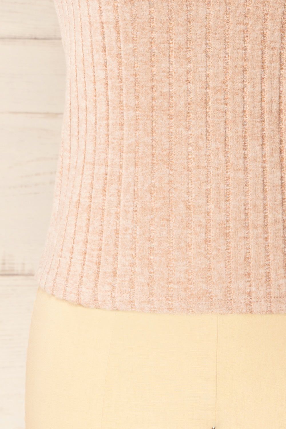 Assouan Beige Soft Ribbed Knit Tank Top | La petite garçonne bottom