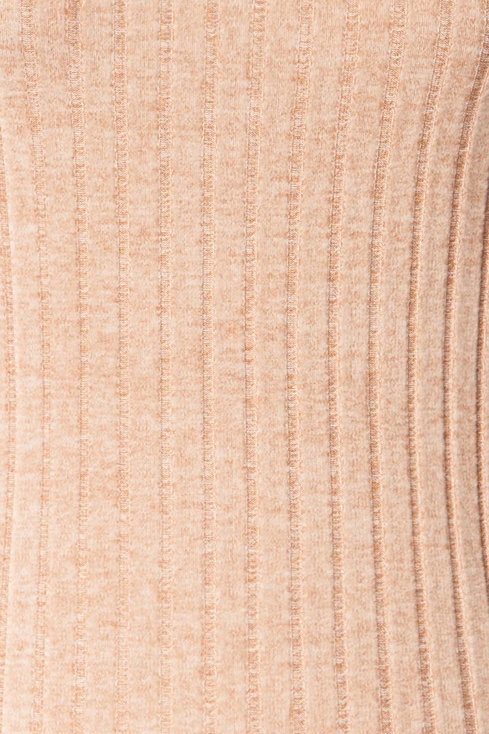 Assouan Beige Soft Ribbed Knit Tank Top | La petite garçonne fabric