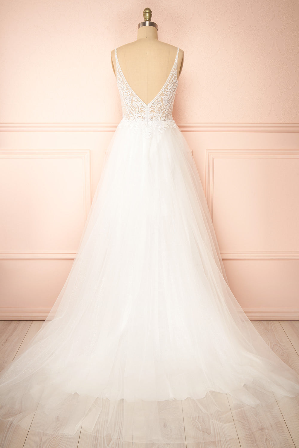 Astranova Layered Tulle Gown w/ Lace | Boudoir 1861 back view