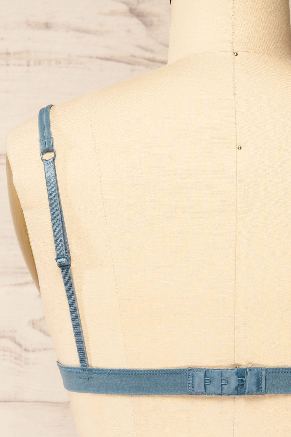 Ati Blue-Grey Lace Bralette | La petite garçonne back