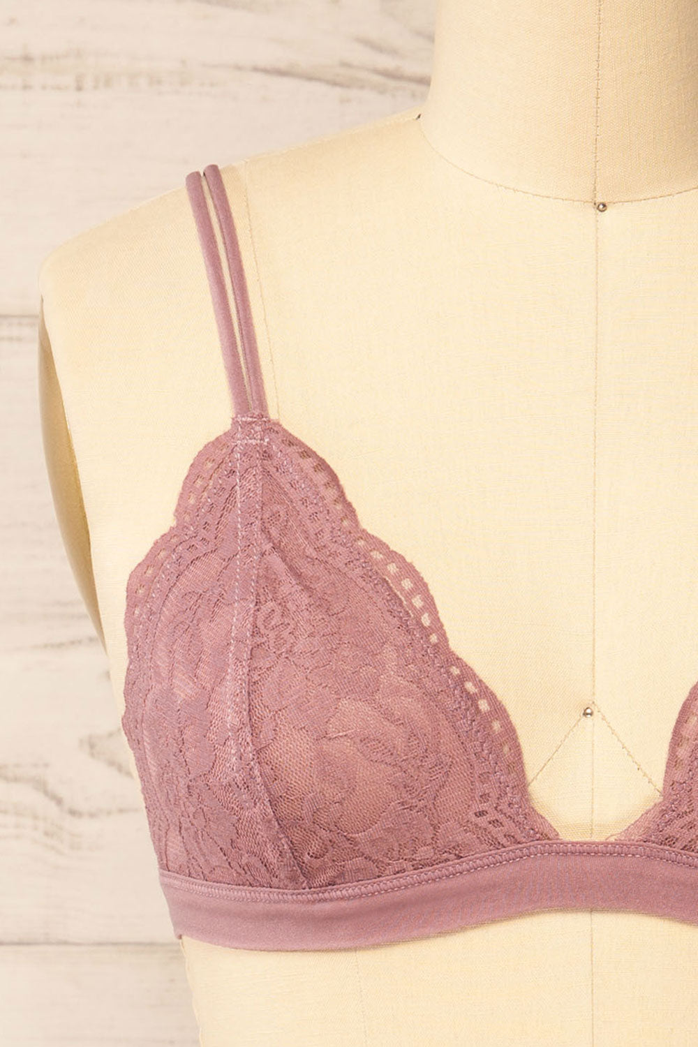 Ati Mauve Lace Bralette | La petite garçonne front