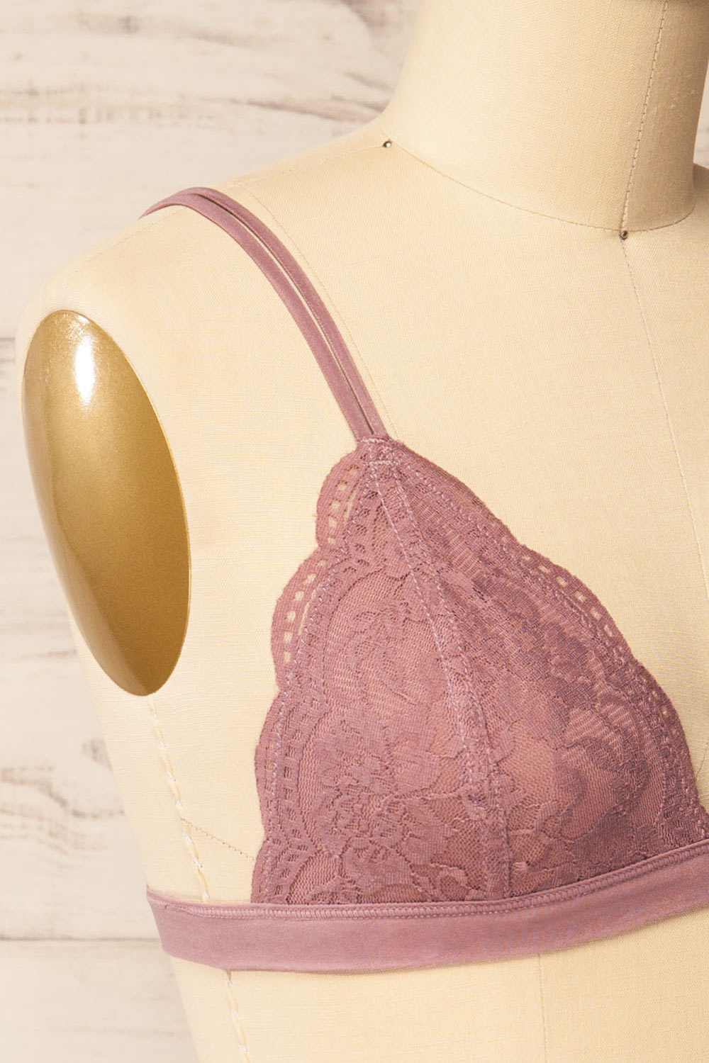 Ati Mauve Lace Bralette | La petite garçonne side
