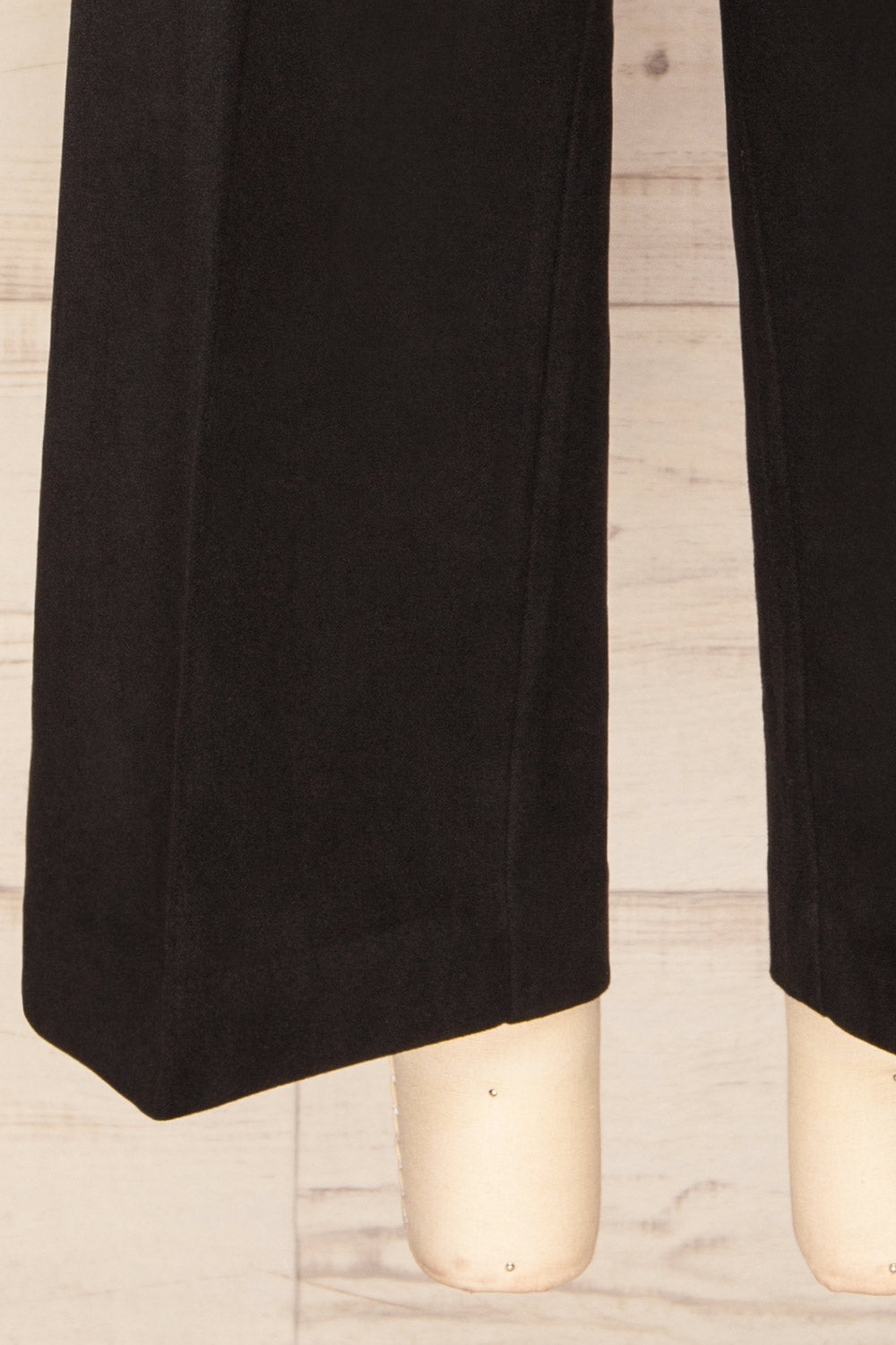 Auckland Black Felt Wide-Leg Pants | La petite garçonne bottom
