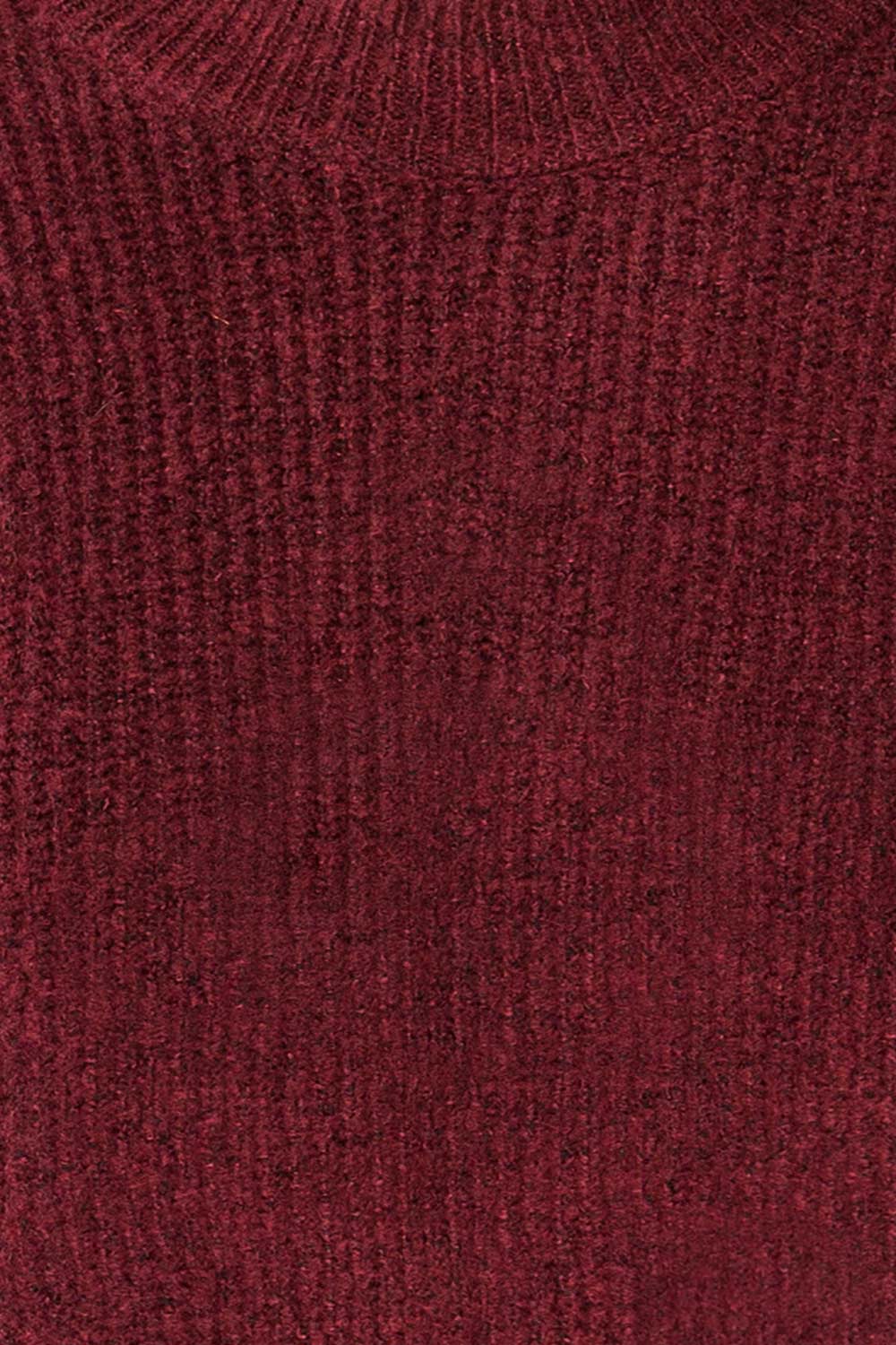 Audernade Short Burgundy Knit Dress | La petite garçonne  fabric 