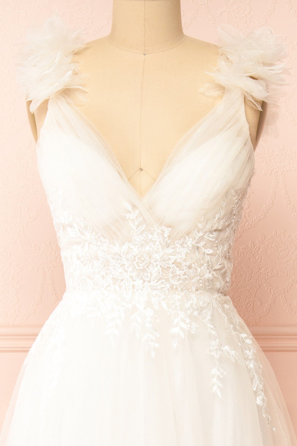 Augusta Tulle Gown w/ Lace Flowers | Boudoir 1861 front