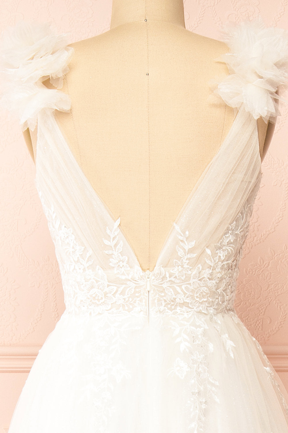 Augusta Tulle Gown w/ Lace Flowers | Boudoir 1861 back