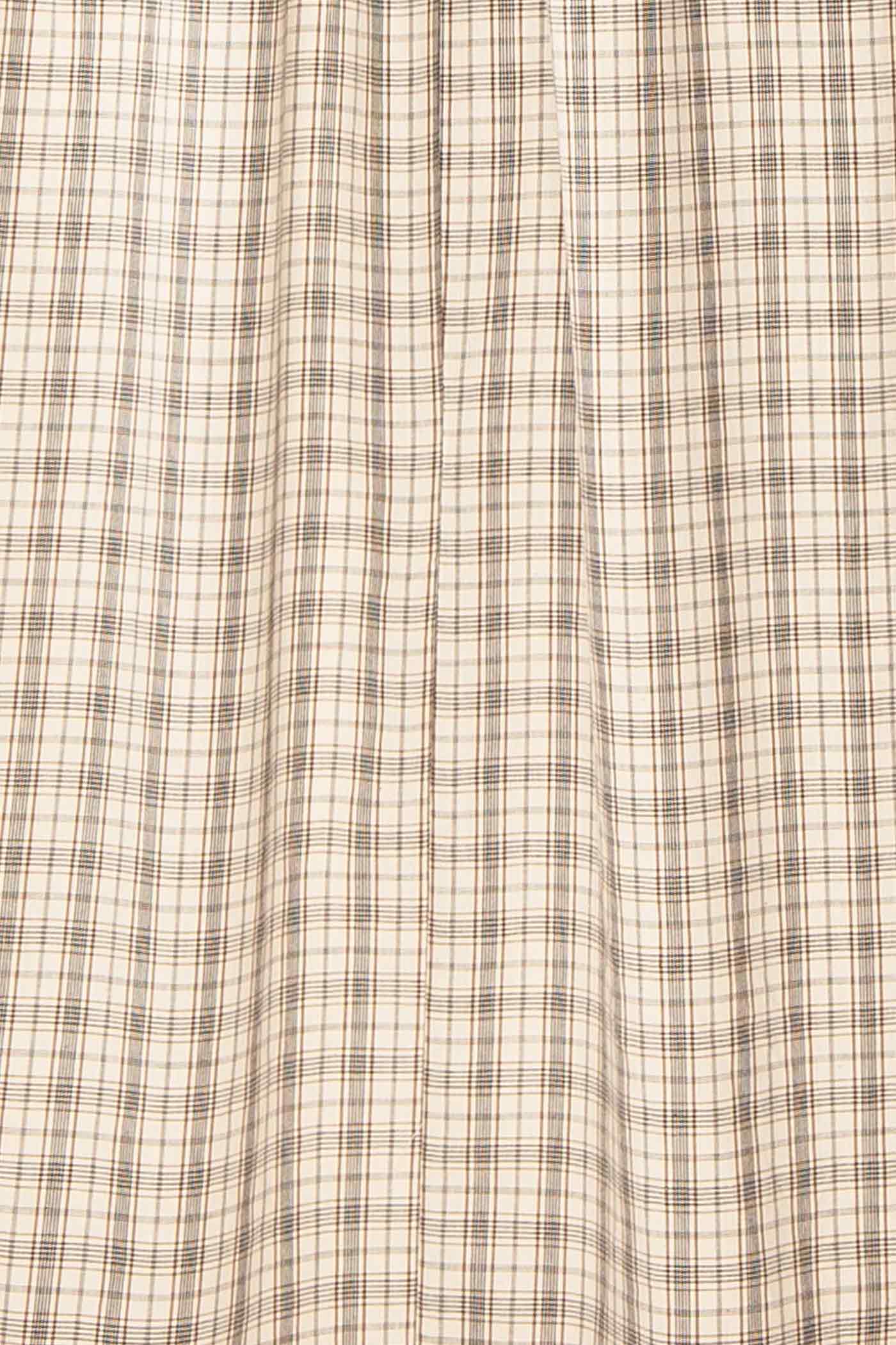 Close-up Auroria Black Plaid Midi A-Line Dress with Pocket at boutique 1861