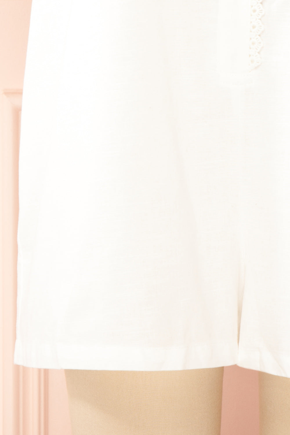 Avril Ivory Romper with Floral Cross-Stitch | Boutique 1861 bottom