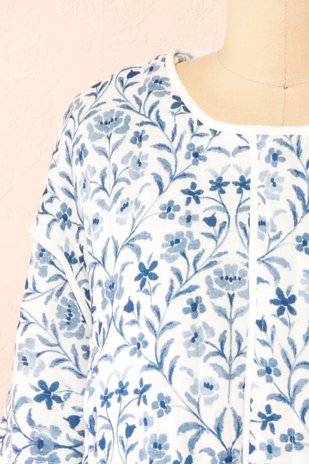 Azura Quilted Floral Jacket | Boutique 1861 front close-up